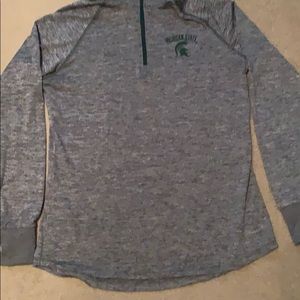 Michigan State 3/4 zip pullover